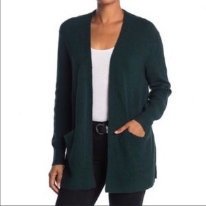 Madewell Dark Green KENT Open Front Patch Pocket Cardigan XXS